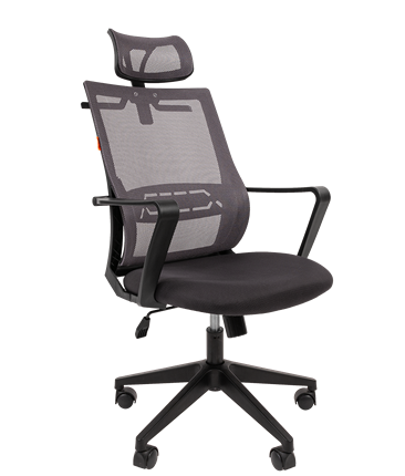 Кресло офисное CHAIRMAN 545 сетка/ткань серый в Архангельске - изображение