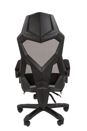 Кресло компьютерное CHAIRMAN 571 с подставкой для ног , Сетчатый акрил черный / Полиэстер черный в Архангельске - изображение 4