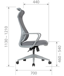 Компьютерное кресло CHAIRMAN 577, сетчатый акрил серый / полиэстер серый в Архангельске - предосмотр 5