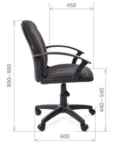 Кресло офисное CHAIRMAN 627 ткань, цвет черный в Архангельске - предосмотр 3