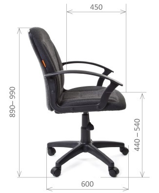 Кресло офисное CHAIRMAN 627 ткань, цвет черный в Архангельске - изображение 3