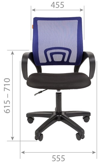 Офисное кресло CHAIRMAN 696 black LT, голубое в Архангельске - изображение 1