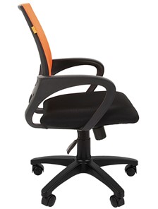 Кресло компьютерное CHAIRMAN 696 black Сетчатый акрил DW66 оранжевый в Архангельске - предосмотр 5