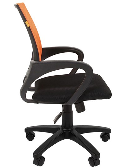 Кресло компьютерное CHAIRMAN 696 black Сетчатый акрил DW66 оранжевый в Архангельске - изображение 5