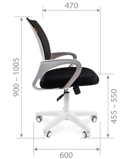 Компьютерное кресло CHAIRMAN 696 white, черный в Архангельске - изображение 2