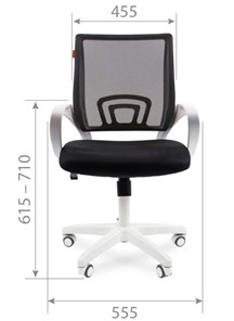 Кресло офисное CHAIRMAN 696 white, ткань, цвет красный в Архангельске - предосмотр 1