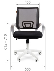 Кресло компьютерное CHAIRMAN 696 white, tw12-tw04 серый в Архангельске - предосмотр 1