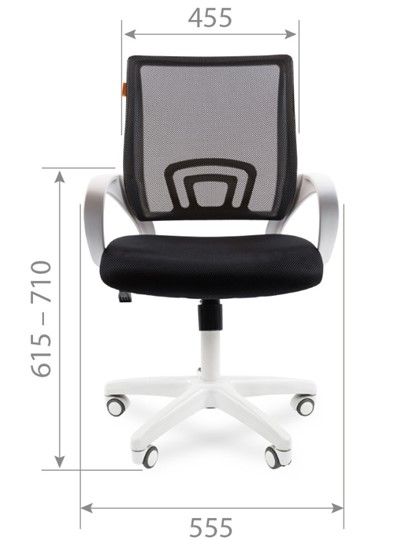 Кресло компьютерное CHAIRMAN 696 white, tw12-tw04 серый в Архангельске - изображение 1