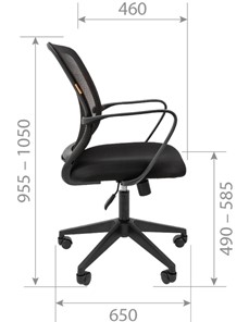 Компьютерное кресло CHAIRMAN 698 black, ткань, цвет черный в Архангельске - предосмотр 2