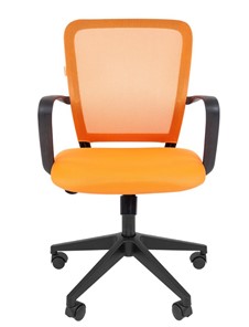 Кресло CHAIRMAN 698 black TW, ткань, цвет оранжевый в Архангельске - предосмотр 1
