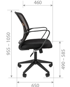 Компьютерное кресло CHAIRMAN 698 black TW, ткань, цвет серый в Архангельске - предосмотр 2