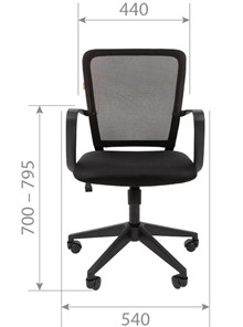 Компьютерное кресло CHAIRMAN 698 black TW, ткань, цвет серый в Архангельске - предосмотр 1