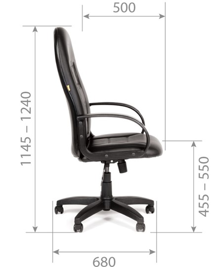 Офисное кресло CHAIRMAN 727 Terra, цвет черный в Архангельске - изображение 5