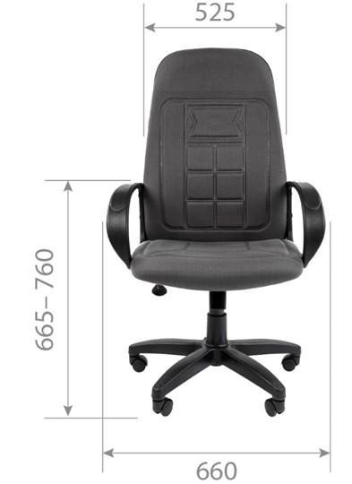 Кресло офисное CHAIRMAN 727 ткань ст., цвет черный в Архангельске - изображение 5