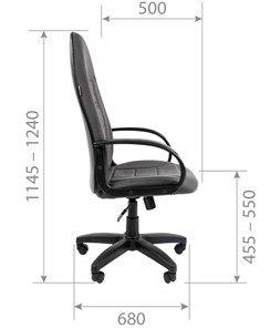 Кресло офисное CHAIRMAN 727 ткань ст., цвет черный в Архангельске - предосмотр 6