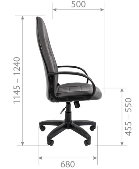 Кресло офисное CHAIRMAN 727 ткань ст., цвет черный в Архангельске - изображение 6