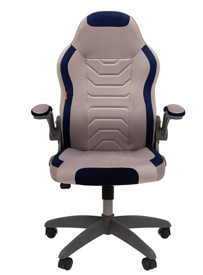 Офисное кресло CHAIRMAN Game 50 цвет TW серый/синий в Архангельске - изображение 3