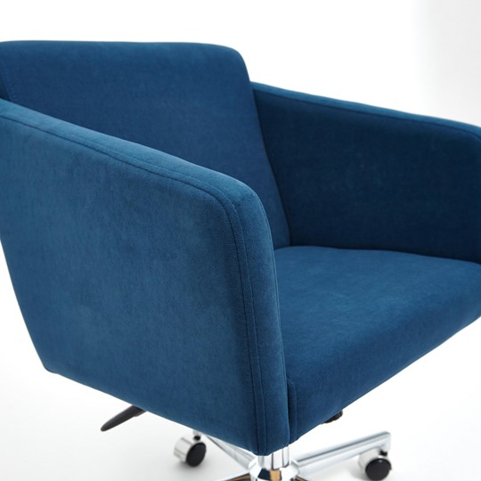 Компьютерное кресло MILAN хром флок, синий, арт.13948 в Архангельске - изображение 9