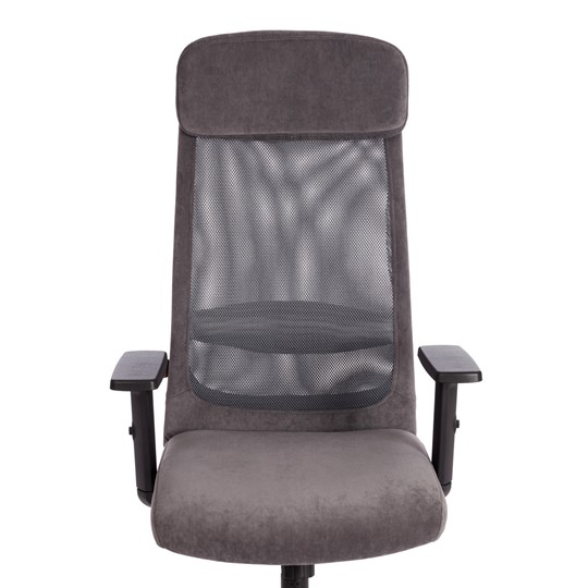 Кресло офисное PROFIT PLT флок/ткань, серый, 29/W-12, арт.20537 в Архангельске - изображение 5
