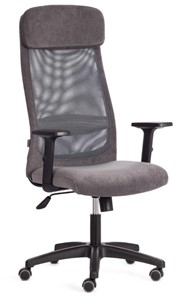 Кресло офисное PROFIT PLT флок/ткань, серый, 29/W-12, арт.20537 в Архангельске - предосмотр