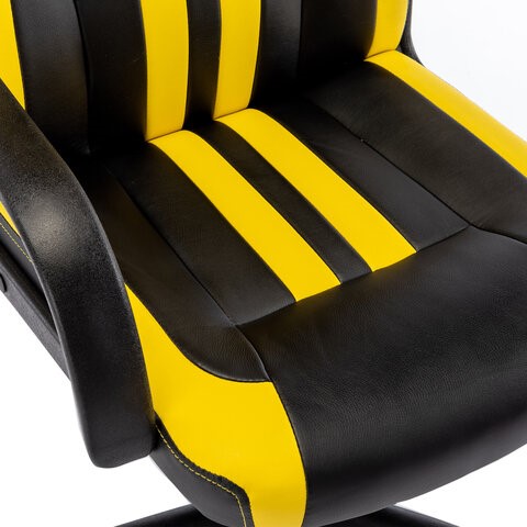 Офисное кресло RABIX "Stripe GM-202", экокожа, черное/желтое, 532510 в Архангельске - изображение 6