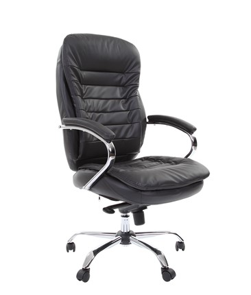 Офисное кресло CHAIRMAN 795 кожа, цвет черный в Архангельске - изображение
