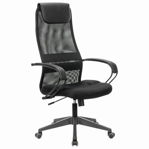 Кресло офисное Brabix Premium Stalker EX-608 PL (ткань-сетка/кожзам, черное) 532090 в Архангельске - предосмотр