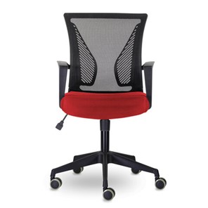 Кресло офисное Brabix Wings MG-309 (пластик черный, сетка, черное/красное) 532014 в Архангельске