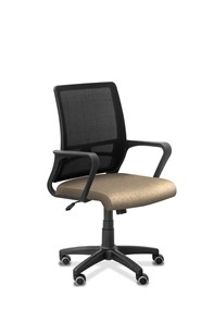 Офисное кресло для сотрудника Акцент, сетка YM/ткань Bahama / черная/бежевая в Архангельске