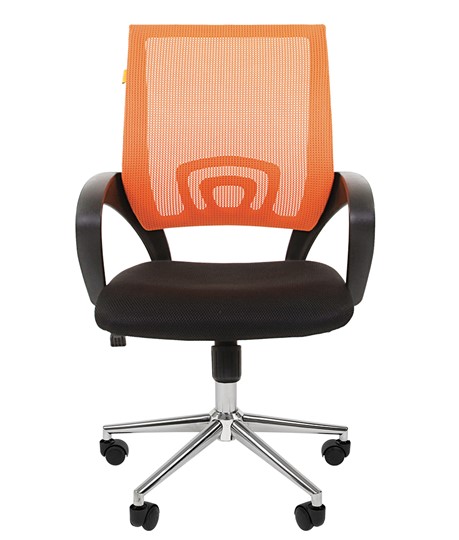 Офисное кресло CHAIRMAN 696 CHROME Сетка TW-66 (оранжевый) в Архангельске - изображение 2