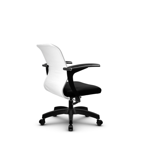 Офисное кресло SU-M-4/подл.160/осн.001, Белый/Черный в Архангельске - изображение 2