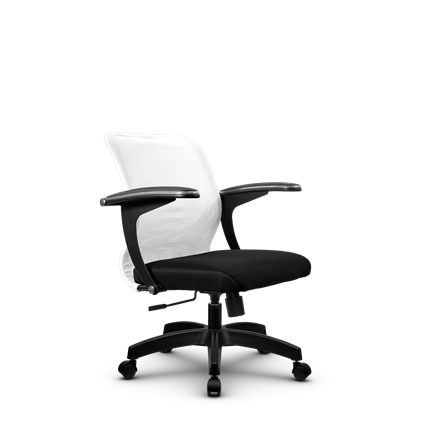 Офисное кресло SU-M-4/подл.160/осн.001, Белый/Черный в Архангельске - изображение