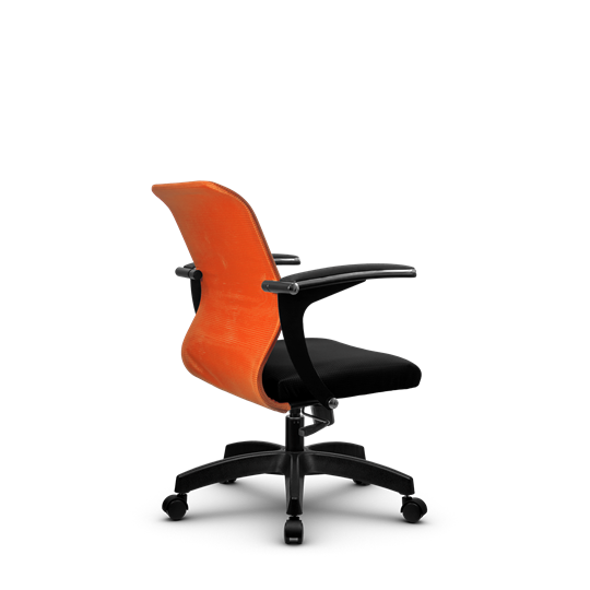Кресло компьютерное SU-M-4/подл.160/осн.001, Оранжевый/Черный в Архангельске - изображение 2