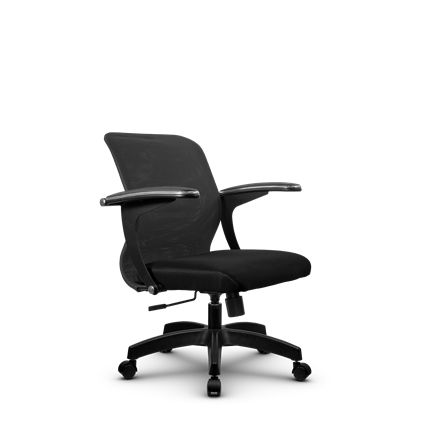 Кресло компьютерное SU-M-4/подл.160/осн.001, Темно-серый/Черный в Архангельске - изображение