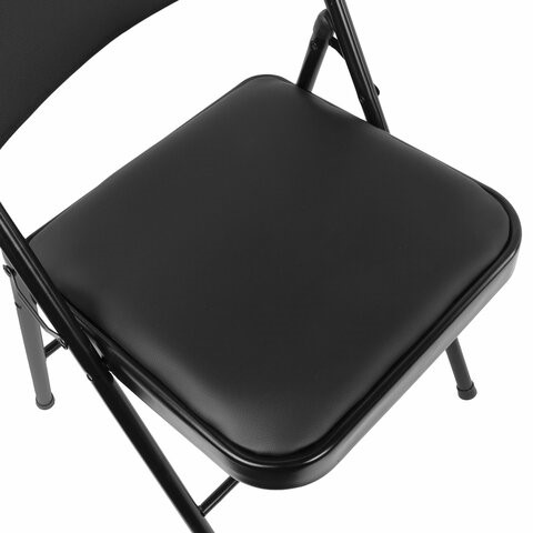 Офисный стул складной Brabix Golf Plus CF-003 Комфорт (черный каркас, кожзам черный) 531566 в Архангельске - изображение 11
