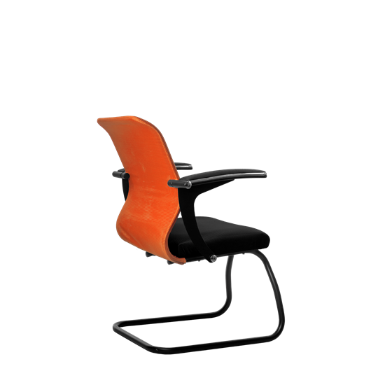 Офисный стул SU-M-4/подл.160/осн.008, Оранжевый/Черный в Архангельске - изображение 2