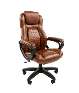 Кресло офисное CHAIRMAN 432, экокожа, цвет коричневый в Архангельске - предосмотр