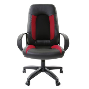 Офисное кресло Brabix Strike EX-525 (экокожа черная, ткань черная/бордовая, TW) в Архангельске - предосмотр