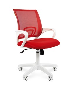 Кресло офисное CHAIRMAN 696 white, ткань, цвет красный в Архангельске - предосмотр