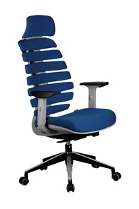 Компьютерное кресло Riva Chair SHARK (Синий/серый) в Архангельске - предосмотр