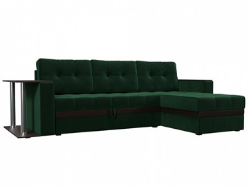 Угловой диван для гостиной Атланта М, Зеленый (велюр) в Архангельске