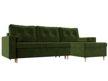 Угловой диван для гостиной Белфаст, Зеленый (микровельвет) в Архангельске