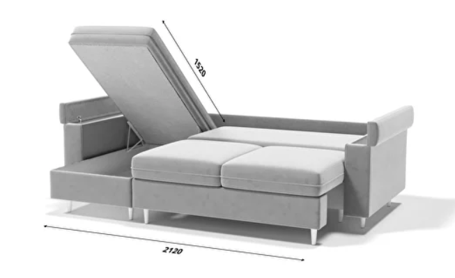 Угловой диван с оттоманкой Брайтон БЛ/БП в Архангельске - изображение 10