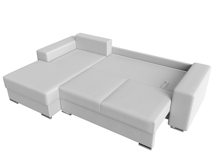 Угловой диван с оттоманкой Дрезден, Белый (Экокожа) НПБ в Архангельске - изображение 2