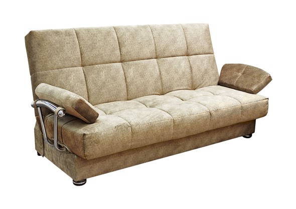 Прямой диван Милана 6 БД с хром. подлокотниками, Боннель в Архангельске - изображение