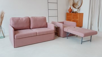 Комплект мебели Амира розовый диван + кресло в Архангельске - предосмотр 4