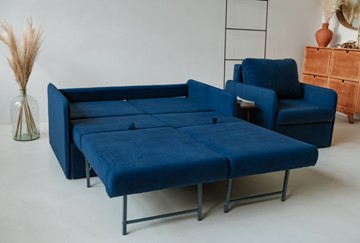 Комплект мебели Амира синий диван + кресло в Архангельске - предосмотр 3