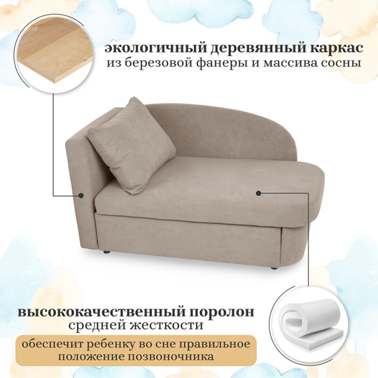 Мягкий диван левый Тедди бежевый в Архангельске - изображение 21