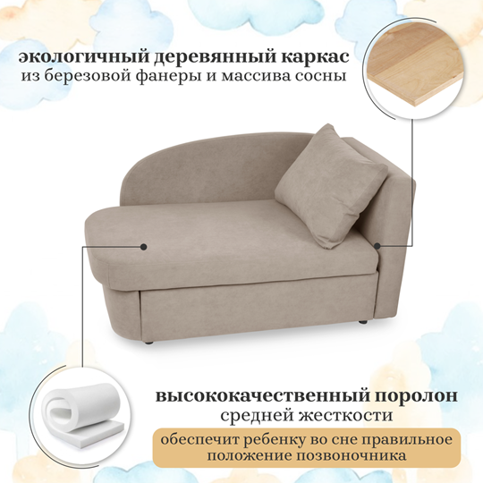 Мягкий диван правый Тедди бежевый в Архангельске - изображение 14