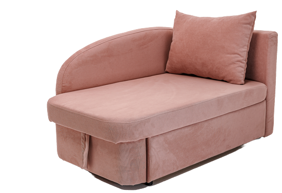Мягкий диван правый Тедди розовый в Архангельске - изображение